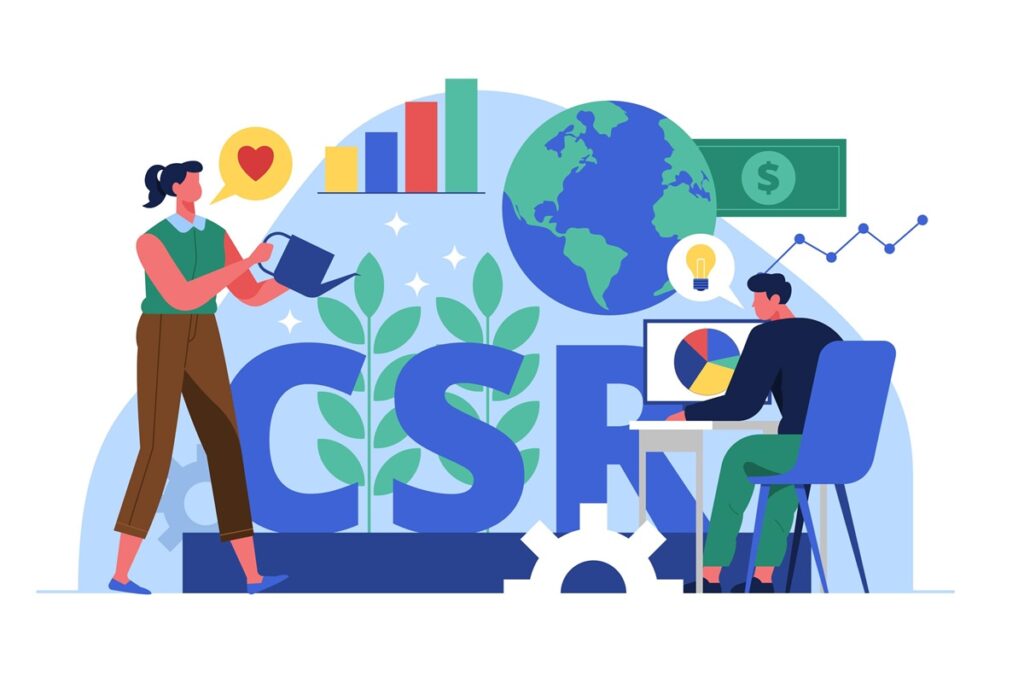 Ilustracija sa ispisom CSR